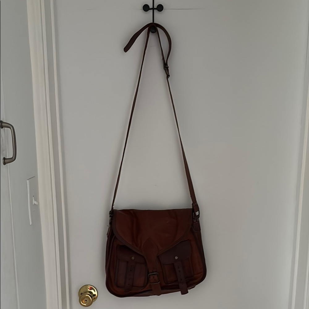Vintage Brown Leather Satchel